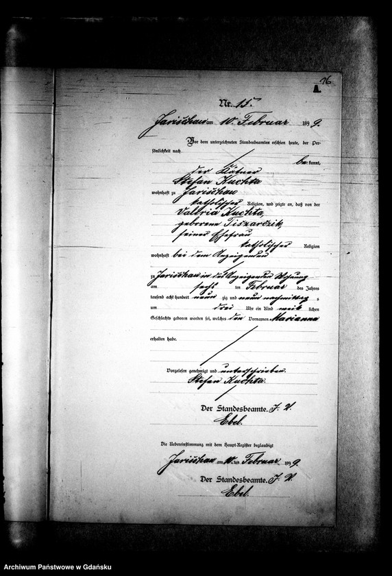 Obraz 20 z jednostki "Księga urodzeń"