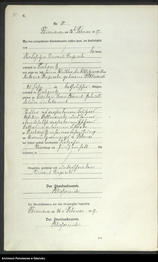 Obraz 13 z jednostki "Księga zgonów"