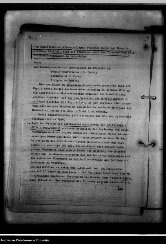 Obraz 16 z jednostki "Bestimmungen über die Beschaffung von Wohnungen für Behördenbedienstete."