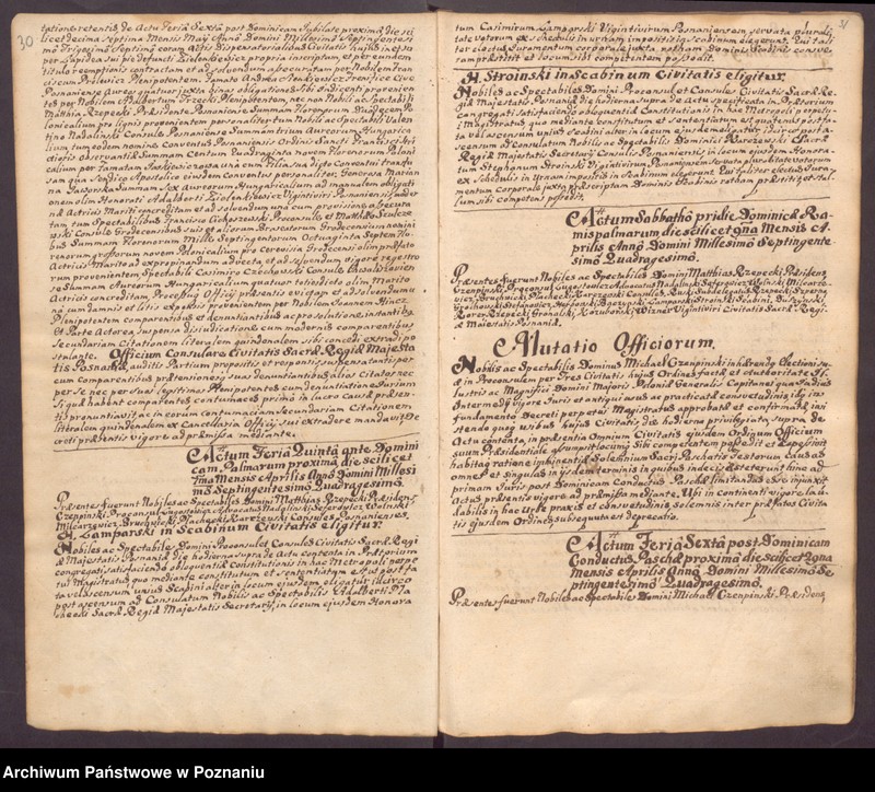Obraz 20 z jednostki "Liber actorum officii consularis civitatis Posnaniae."