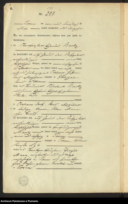 Obraz 4 z jednostki "Księga miejscowa małżeństw tom II [Rejestr główny małżeństw]"