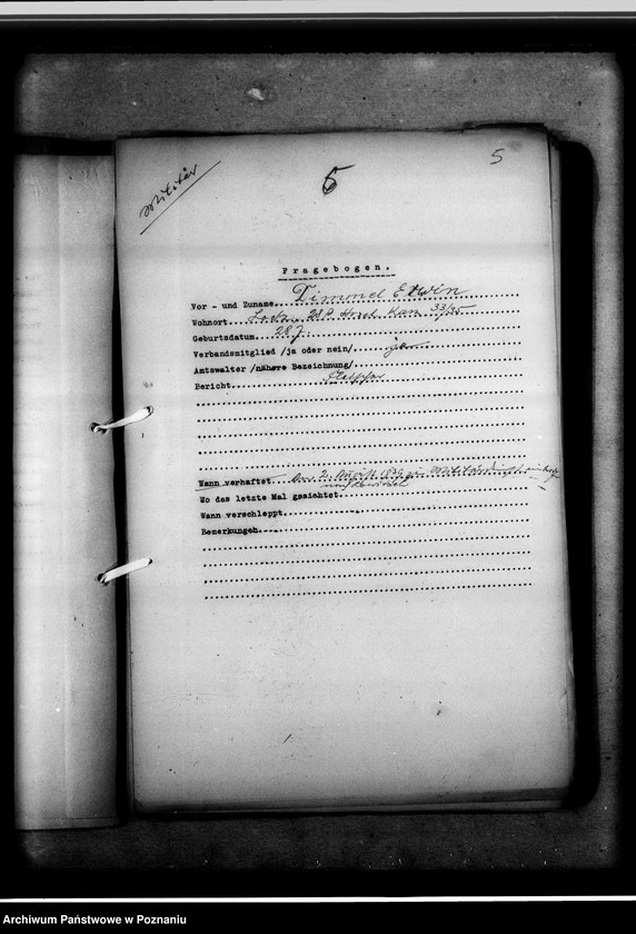 Obraz 9 z jednostki "Zweigstelle Litzmannstadt (Łódż) Vermissten - Listen. Soldaten 1- 81"