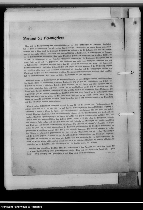 Obraz 18 z jednostki "Veröffentlichungen. Zeitschrift für Ostdeutsche Sippenforschung [przedmowa wydawcy do pierwszego zeszytu czasopisma]"