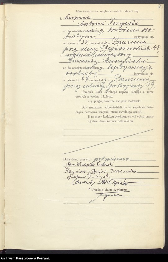 Obraz 8 z jednostki "Księga miejscowa małżeństw tom I [Rejestr główny małżeństw]"