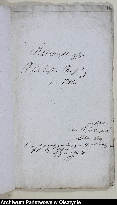image.from.unit.number "Alt Christburgschen Schul-Cassen Rechnung 1826-1828, 1836-1838"