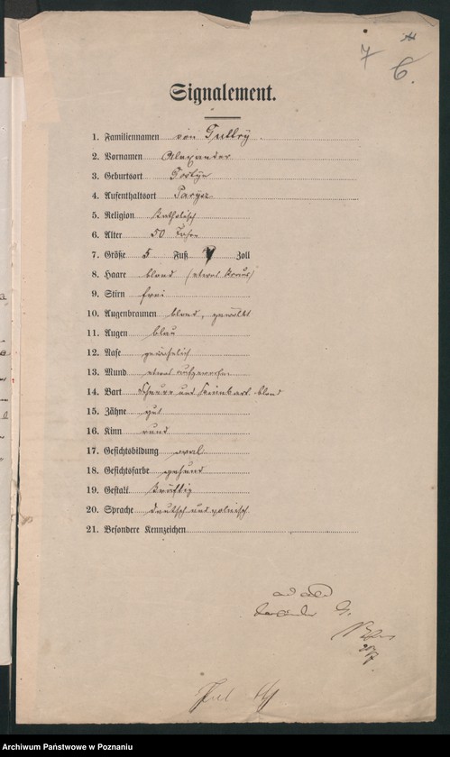 Obraz 10 z jednostki "A. betr. Alexander von Guttry, Gutsbesitzer auch Johann Kurzyna in Paris"