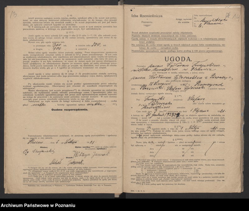 Obraz 12 z jednostki "[Ugody o wyuczenie zawodu kowalskiego]"