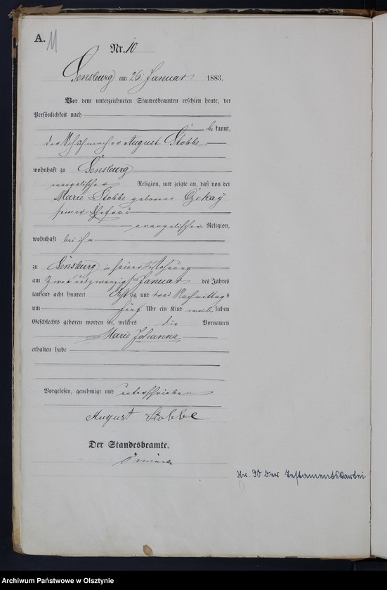 image.from.unit.number "Geburts-Haupt-Register Nr 1 - 109"