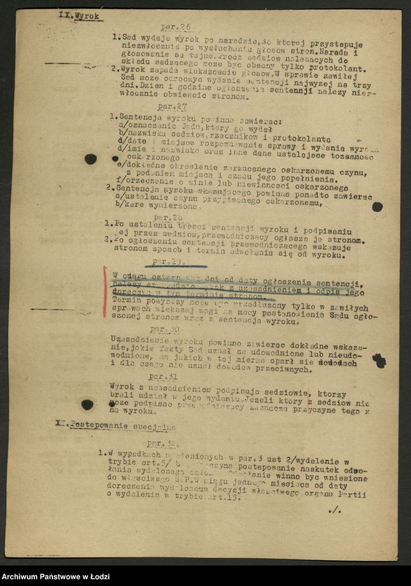 Obraz 17 z jednostki "Regulaminy Rzecznika oraz Komisji Kontroli Partyjnej i Sądu Partyjnego"