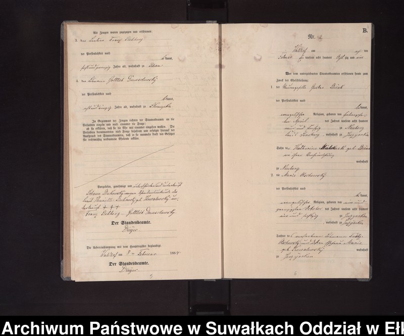 image.from.unit.number "Heiraths-Neben-Register des Königlichen Preussischen Standes-Amtes Orlen Kreis Loetzen"