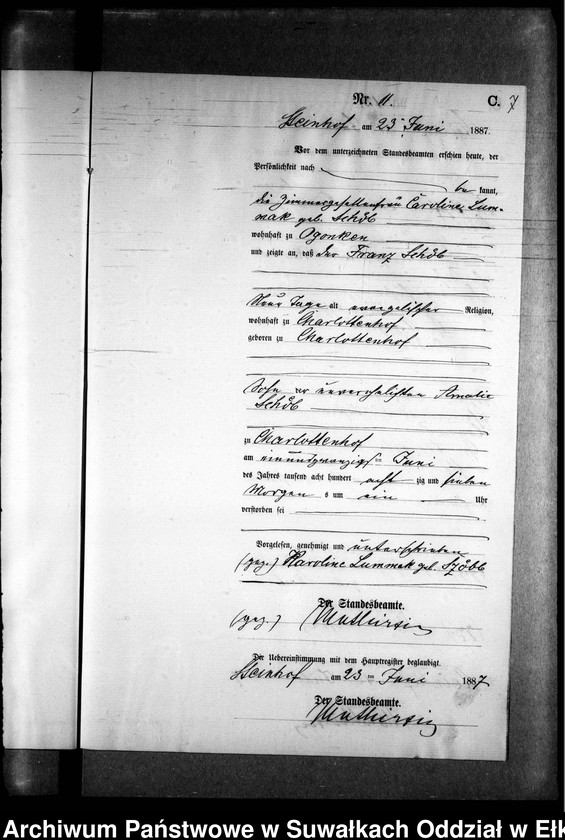 image.from.unit.number "Sterbe-Neben-Register des Preussischen Standes-Amtes Gr. Strengeln Kreis Angerburg"