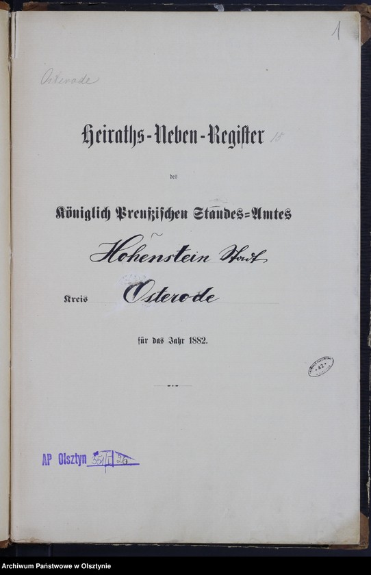 image.from.unit.number "Heiraths-Neben-Register Nr 1 - 19"