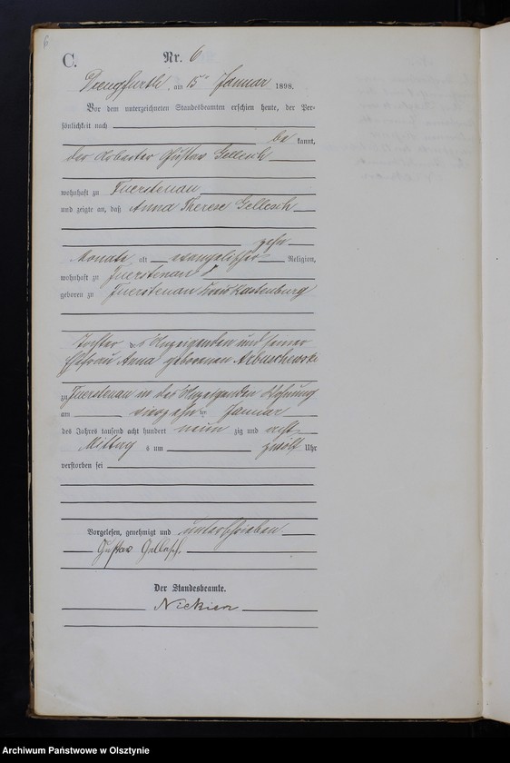 image.from.unit.number "Sterbe-Haupt-Register Nr 1 - 100"