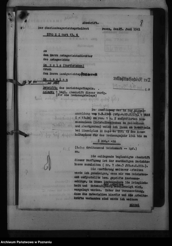 Obraz 12 z jednostki "Amtsgericht Warthbrücken - Koło"