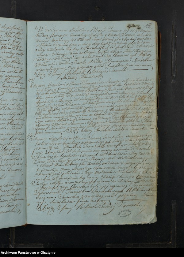 image.from.unit.number "Akta Urodzenia, Małżeństw, Zeyścia Parafii Janowo Powiatu Przasnyskiego Gubernij Płockiej z Roku 1851"