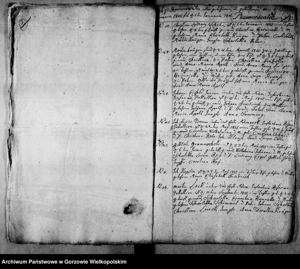 image.from.unit.number "Duplikate der Kirchenbücher von der Parochie Lossow: Raumerswalde (Roszkowice), Gerlachsthal (Gostkowice)"