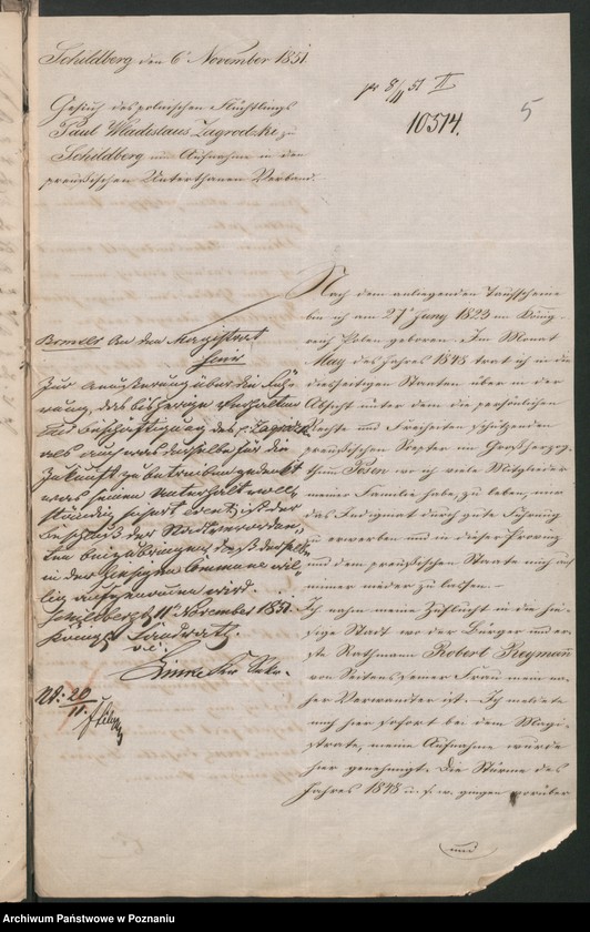 Obraz 8 z jednostki "A. betr. die polizeiliche Beaufsichtigung des polnischen Überläufers Paul /Wladislaus/ Zagrodzki zu Schildberg jetzt Godziętowo"