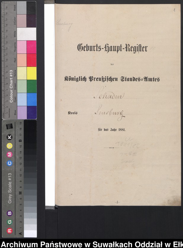 image.from.unit.number "Geburts-Haupt-Register des Königlich Preussischen Standes-Amtes Schaden Kreis Sensburg"