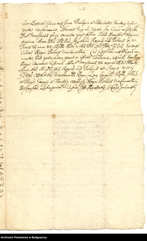 image.from.unit.number "[Dekret królewski dot. sporu miasta Łasina ze starostami z powodu nadmiernych ciężarów]"