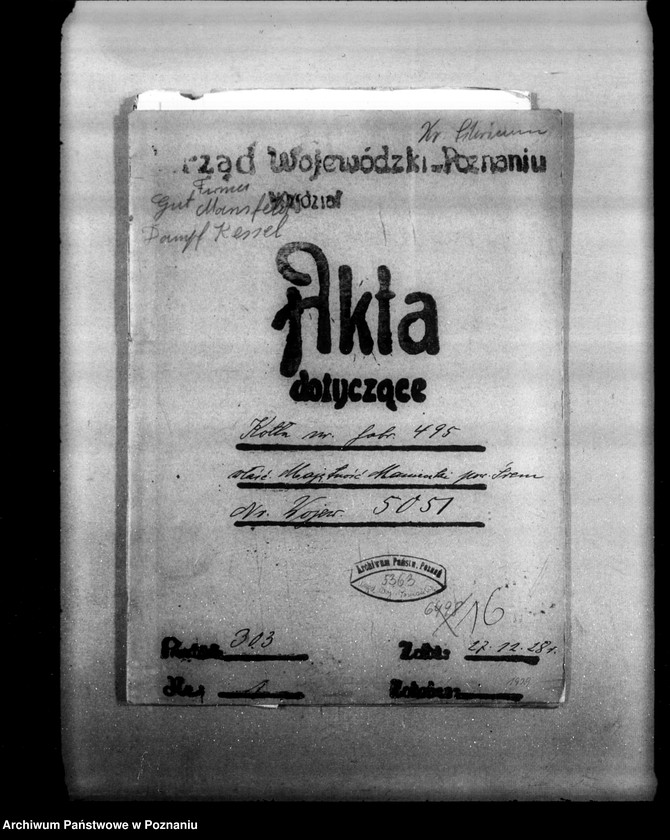 Obraz 4 z jednostki "Gorzelnia rolnicza w Manieczkach powiat śremski własność Pruss-Głowacki nr woj. 5051"