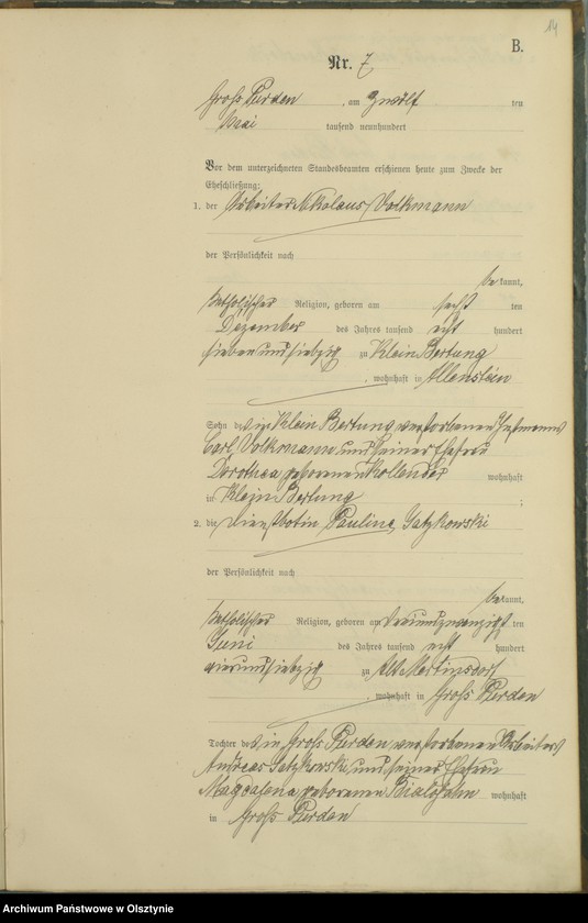 image.from.unit.number "Heiraths-Haupt-Register nr 1 - 16"