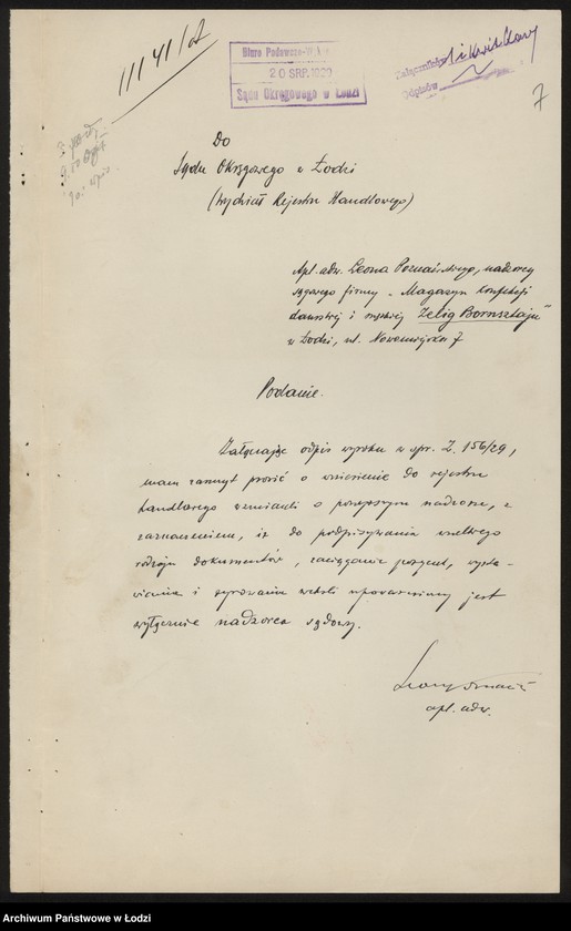 Obraz 9 z jednostki "Zelig Bornsztajn- sprzedaż ubiorów męskich i damskich"