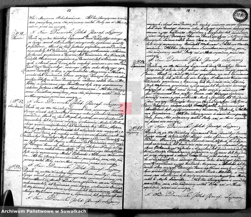 image.from.unit.number "Duplikat Aktów urodzenia Małżeństwa i Zeyścia Parafii Leypuny z roku 1848"