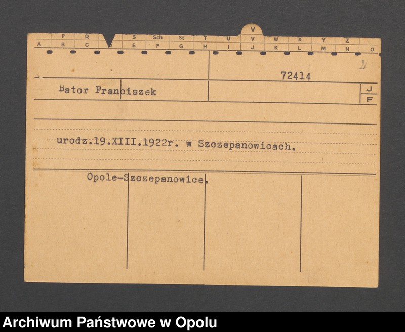 Obraz 4 z jednostki "[Ligendza Franz, ur. 4.10.1873 r. Beuthen]"