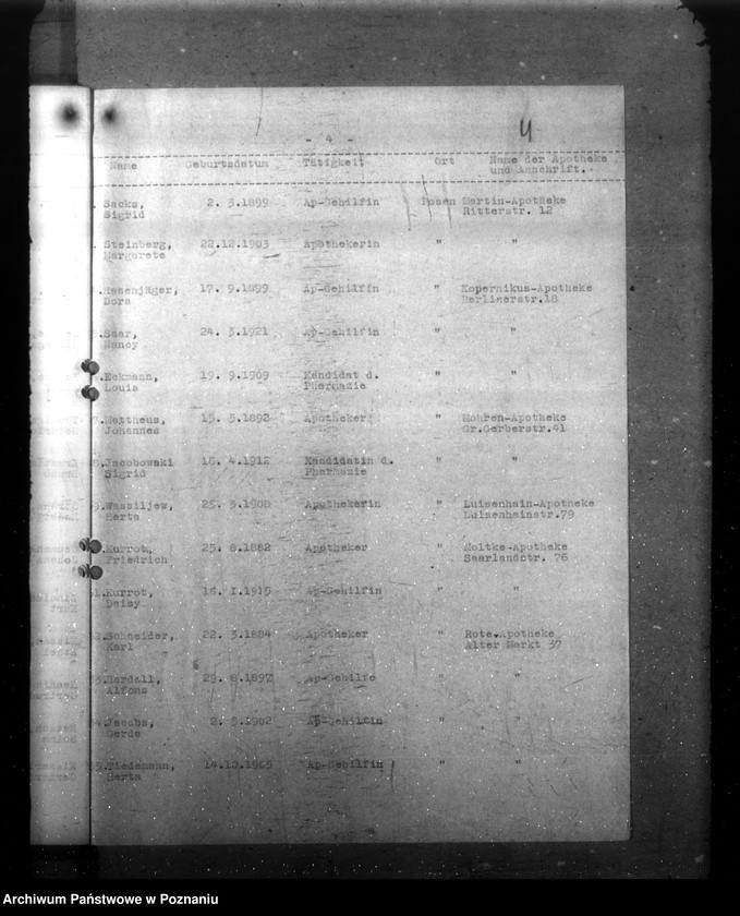 Obraz 8 z jednostki "Spisy lekarzy i aptekarzy w Kraju Warty"