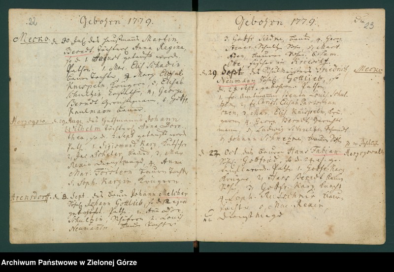 image.from.unit.number "Kirchen "Buch" von Herzogswalde, Meekow und Arensdorf worin die Jährlich Gebohrnen, Verstorbenen und Vertrauten dieser Parochie verzeichnet worden von 6 Juli 1778."