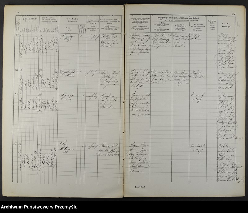 image.from.unit.number "Dupplicat vom Geburts-Matrikel Buche des Jaroslauer Matrikel-Bezirkes pro 1877"