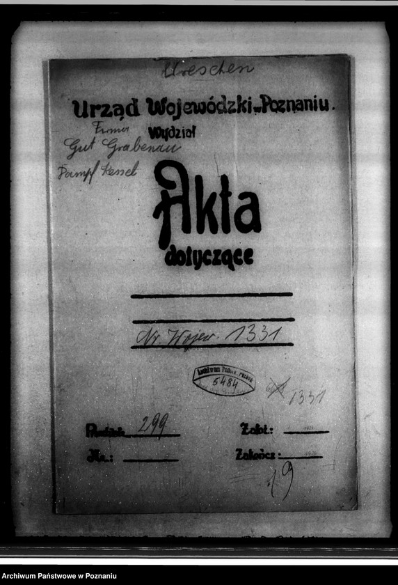 Obraz 4 z jednostki "Majętność Grabowo Królewskie powiat wrzesiński nr woj. kotła 1331"