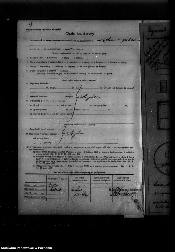 image.from.unit.number "/Projekt urządzenia zakładu przemysłowego /garbarni/ P. Labuda w Śremie/"