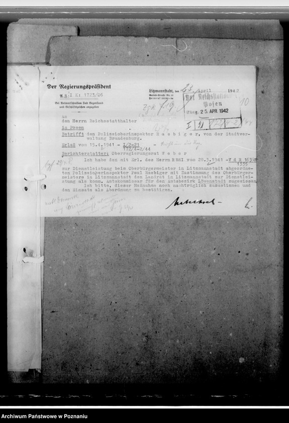 Obraz 14 z jednostki "Raebiger, Paul - komisarz obwodowy"