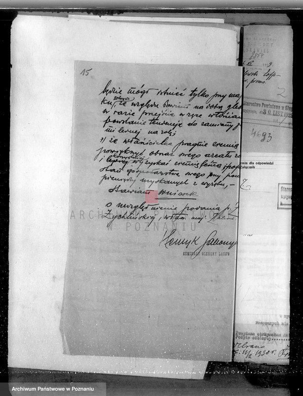 Obraz 18 z jednostki "Sprawa zmiany rodzaju użytkowania 14,42 ha gruntów leśnych w majątku Zalesie powiatu słupeckiego i zatwierdzenie planu gospodarczego"