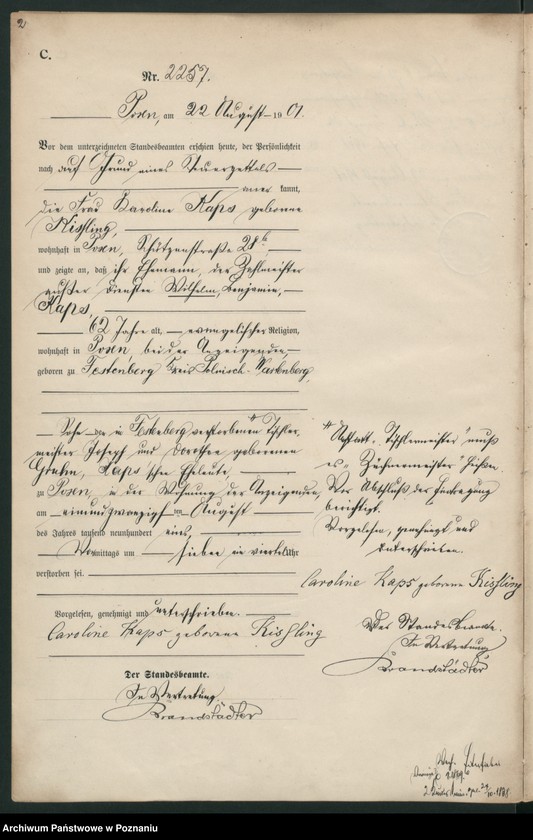 Obraz 5 z jednostki "Księga miejscowa zgonów t. V"