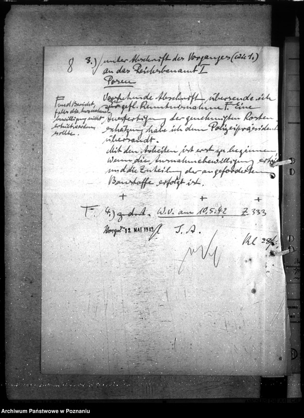 Obraz 12 z jednostki "Schaffung von Mietwohnungen für die Ordnungspolizei und Kriminalpolizei. Allgemein"