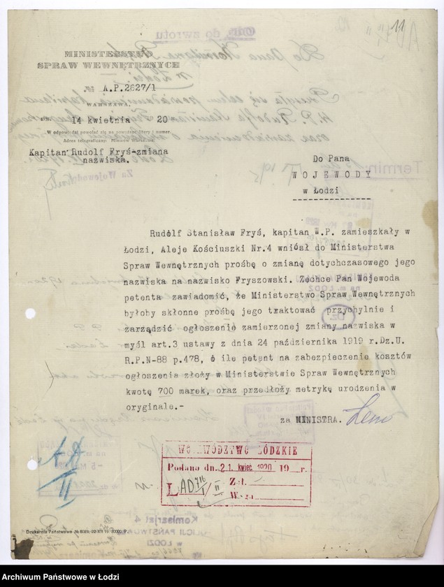 Obraz 14 z jednostki "[Korespondencja i okólniki w sprawach przynależności państwowej, wyznaniowych, administracyjnych itp.]"