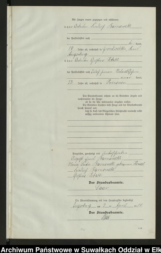 image.from.unit.number "[Heirats = Register (Neben = Register) Standesamt Angerburg einschl. der Bezirke Prinowen, Gr. Strengeln und Kehlen Kreis Angerburg]"
