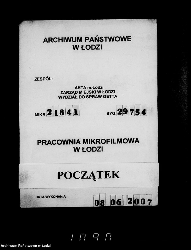 Obraz 1 z jednostki "Korrespondenz mit dem Ältesten der Juden"