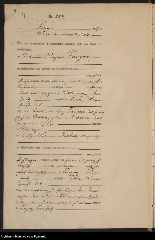 Obraz 5 z jednostki "Księga miejscowa małżeństw tom II [Rejestr główny małżeństw]"