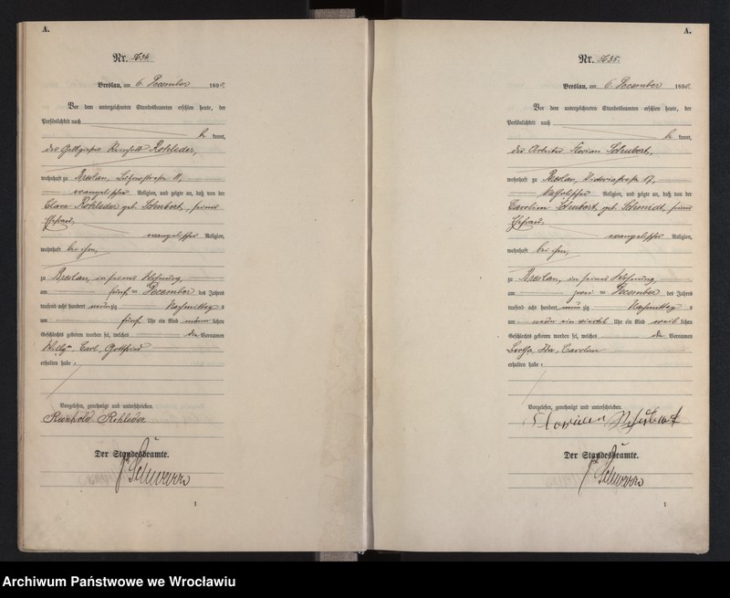 image.from.unit.number "Geburts-Haupt-Register Breslau II 1890 Band 15"