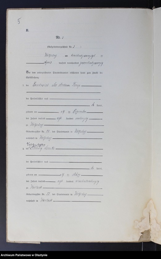 image.from.unit.number "Heirats-Neben-Register Nr 1-22"