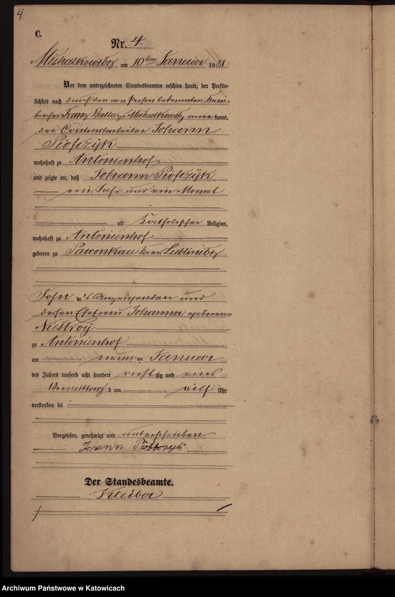 Obraz 7 z jednostki "[Księga zgonów za rok 1881, nr 1-52]"