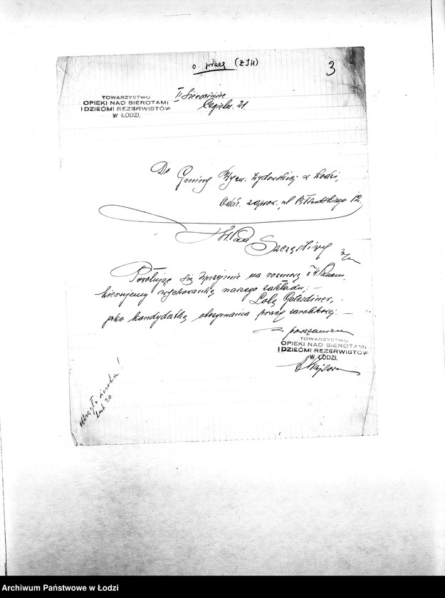 Obraz 6 z jednostki "[Korespondencja resortów i osób prywatnych w sprawie pomocy materialnej i lekarskiej dla starych i chorych mieszkańców getta]"
