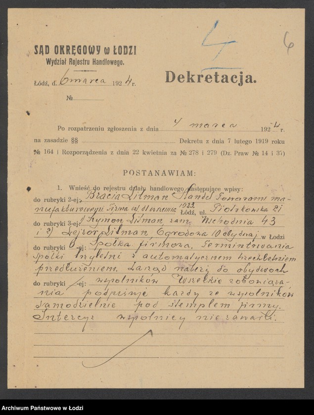 Obraz 8 z jednostki "Bracia Litman- handel towarami manufakturowymi"