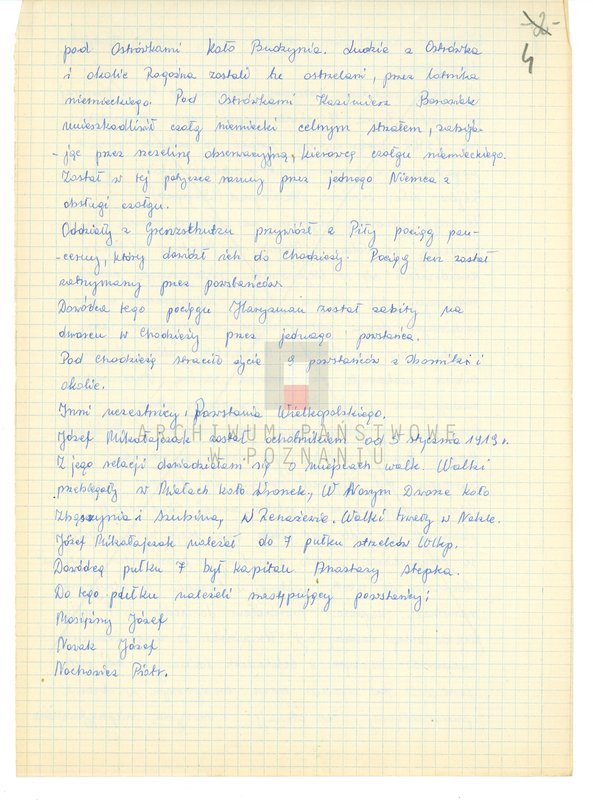 Obraz 12 z jednostki "Relacje i wspomnienia dotyczące powstania wielkopolskiego w Obornikach, powiat Oborniki, województwo poznańskie i okolicy."