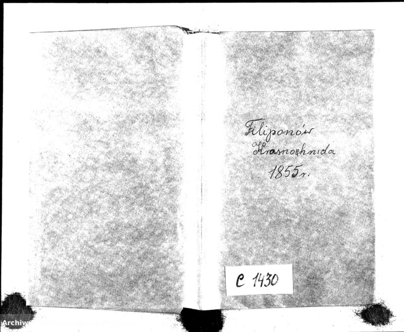 image.from.unit.number "Duplikat Urodzonych Zaślubionych i Zmarłych Sekty Filiponów w Gminie Krasnohruda na rok 1855"