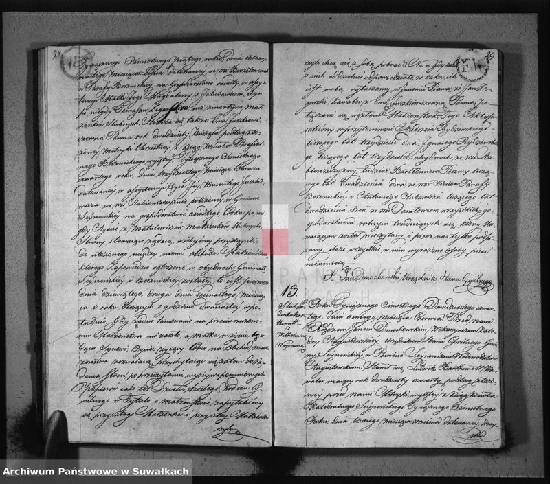 image.from.unit.number "Akta zaślubionych gminy seyneńskiey w roku 1824."