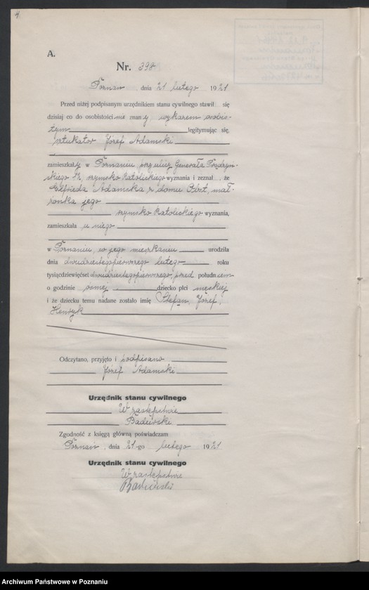 Obraz 6 z jednostki "Księga urodzeń odpis tom II [Rejestr poboczny urodzeń]"